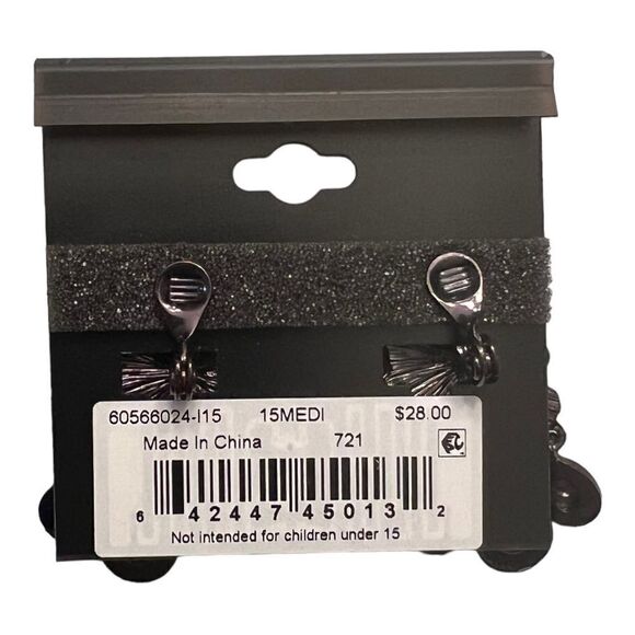 Anne Klein Black and Antique Yellow Chandelier Earrings New - Picture 2 of 2